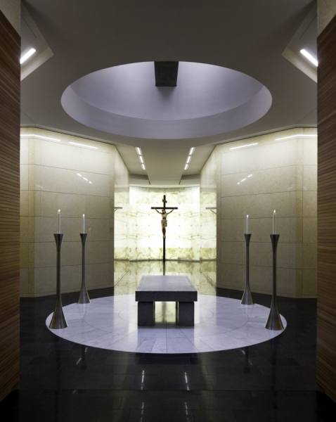 Photograph Eric Prine Church Interior Cross on One Eyeland